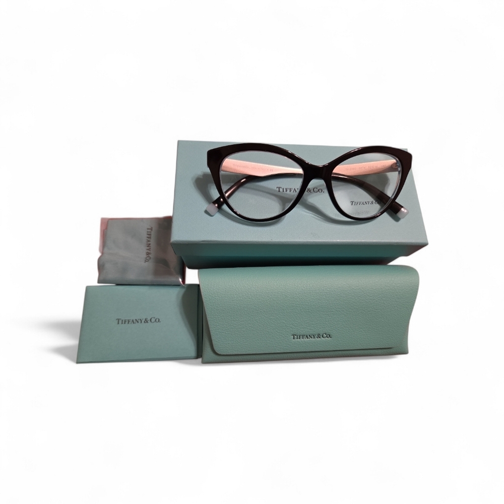 Tiffany & Co. Elegant Black and Pink Glasses